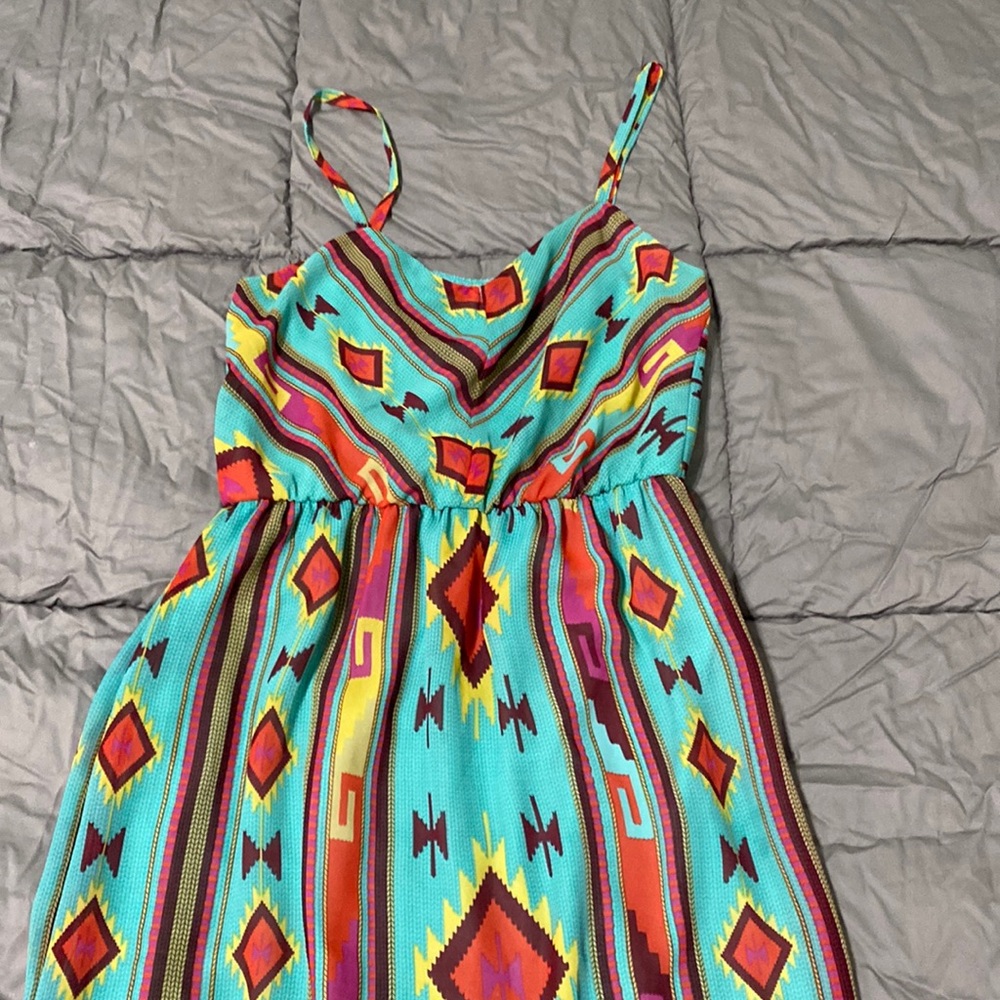 Lightweight Aztec print dress
